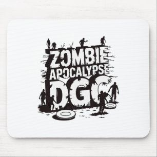 Zombie Apocalypse Dgc Funny Disc Golf Zombie Lover Mouse Mat