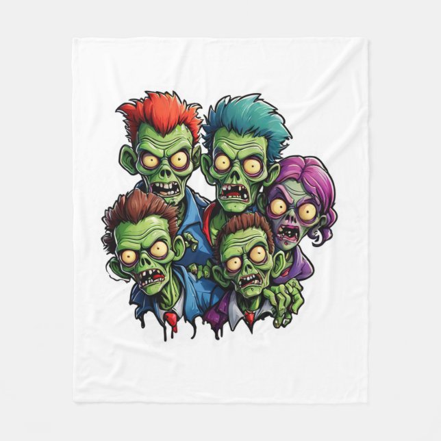 Zombie Apocalypse Fleece Blanket (Front)