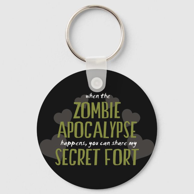 Zombie Apocalypse Fort Key Ring (Front)