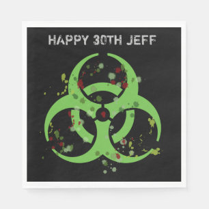 Zombie Apocalypse Gore Splatter Biohazard Napkin