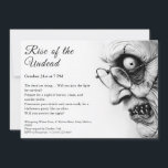 Zombie Apocalypse Halloween Undead Party Alert Invitation<br><div class="desc">Invite your guests to a thrilling zombie apocalypse Halloween party with this chilling undead invitation! Featuring eerie zombie artwork,  this invitation sets the perfect creepy atmosphere for your spooky event. Customise your details and get ready for a night of survival and scares.</div>