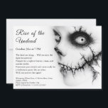 Zombie Apocalypse Halloween Undead Party Alert Invitation<br><div class="desc">Invite your guests to a thrilling zombie apocalypse Halloween party with this chilling undead invitation! Featuring eerie zombie artwork,  this invitation sets the perfect creepy atmosphere for your spooky event. Customise your details and get ready for a night of survival and scares.</div>