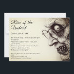 Zombie Apocalypse Halloween Undead Party Alert Invitation<br><div class="desc">Invite your guests to a thrilling zombie apocalypse Halloween party with this chilling undead invitation! Featuring eerie zombie artwork,  this invitation sets the perfect creepy atmosphere for your spooky event. Customise your details and get ready for a night of survival and scares.</div>