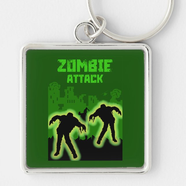 Zombie Apocalypse Kids Key Ring (Front)