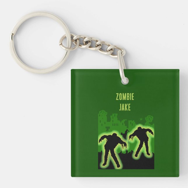 Zombie Apocalypse Kids Key Ring (Front)