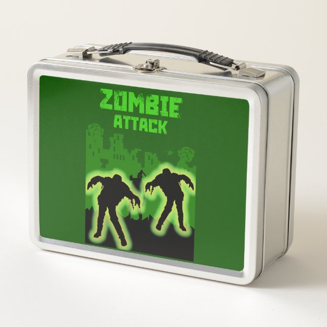 Zombie Apocalypse Kids Metal Lunch Box (Front)