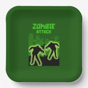 Zombie Apocalypse Kids Paper Plate