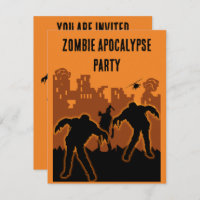 Zombie Apocalypse Party Invite