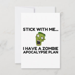 Zombie Apocalypse Plan Thank You Card