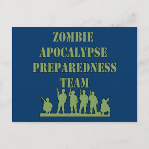 Zombie Apocalypse Preparedness Team Postcard