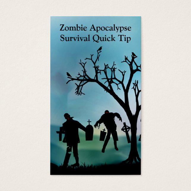 Zombie Apocalypse Quick Tip Card (Front)
