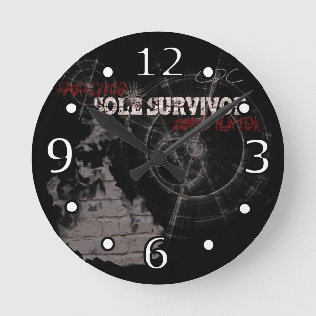 Zombie Apocalypse: Sole Survivor Wall Clock (Front)