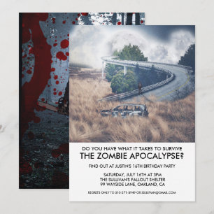 Zombie Apocalypse Survival Party Invitation