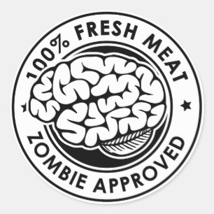 Zombie Approved Classic Round Sticker