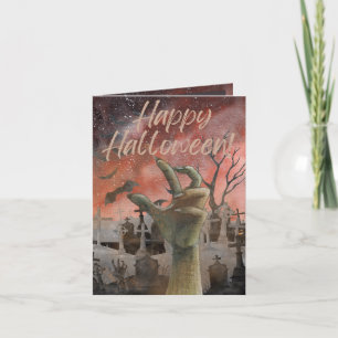 Zombie Arising Halloween Card