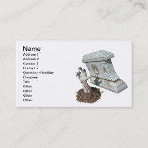 Zombie Arm Grave Business Card