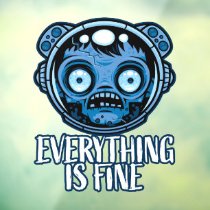 Zombie Astronaut Is Fine Window Cling