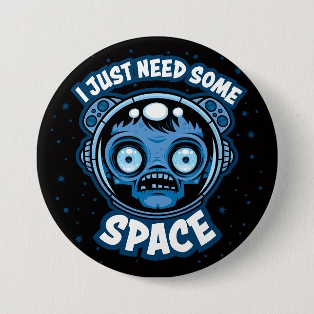 Zombie Astronaut Needs Some Space 7.5 Cm Round Badge (Front)