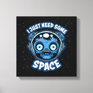 Zombie Astronaut Needs Some Space Canvas Print