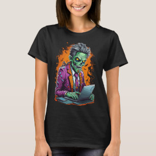 Zombie at the Cubicle   Halloween T-Shirt
