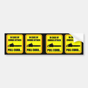 Zombie Attack Bumper Sticker