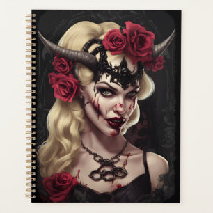 Zombie Babe Gothic Weekly Planner - Goth Aesthetic