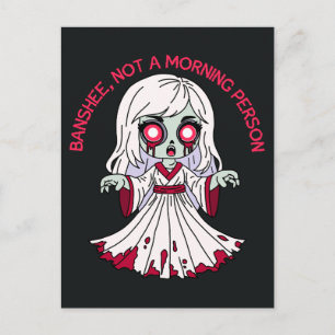 Zombie Banshee, not morning person Postcard