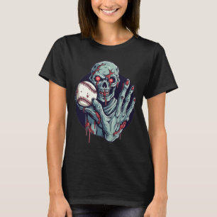 Zombie Baseball Player Halloween Costume Sport Men T-Shirt