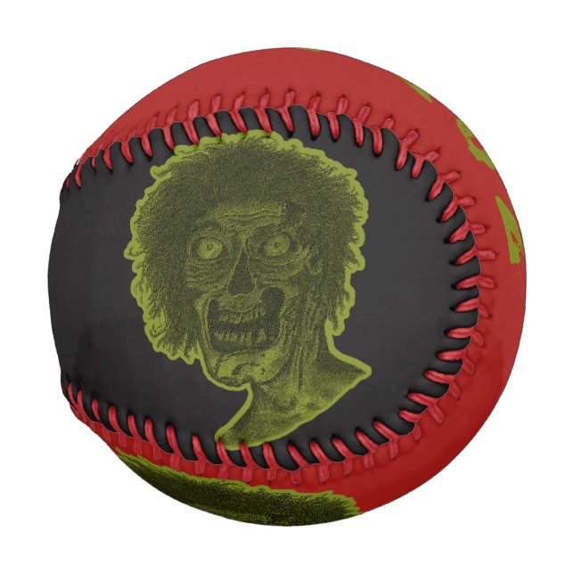 Zombie-Baseball -Red & Black Green Baseball (Back Left)