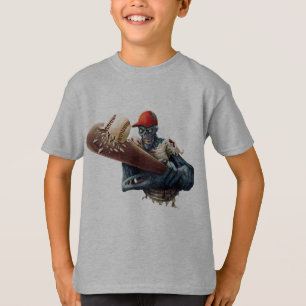 Zombie Baseball Slugger Scary Halloween T-Shirt