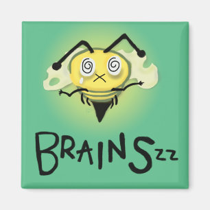 Zombie Bee/Zom-BEE - BRAINS. Magnet