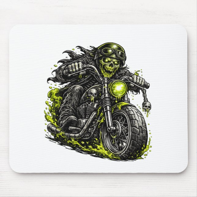 Zombie Biker Motorcycle Mouse Mat (Front)