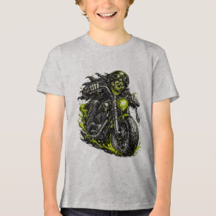Zombie Biker Motorcycle Tri-Blend Shirt