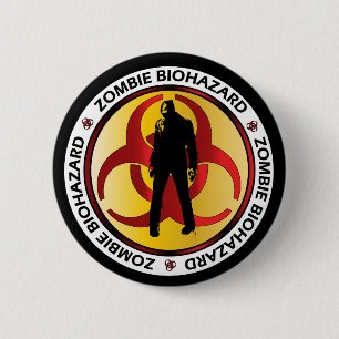 Zombie Biohazard Waste 6 Cm Round Badge