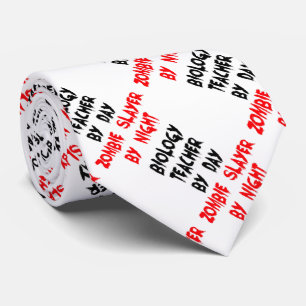 Zombie Biology Teacher Tie