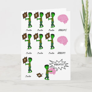 Zombie Birthday Card Kids 1