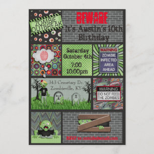 Zombie Birthday Invitation