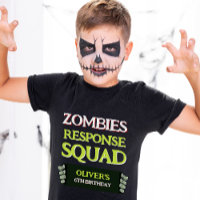 Zombie Birthday Response Squad Funny Halloween Kid