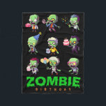 Zombie Birthday Squad Funny Halloween Party Boy Ki Fleece Blanket<br><div class="desc">Zombie Birthday Squad Funny Halloween Party Boy Kids Girl</div>