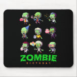 Zombie Birthday Squad Funny Halloween Party Boy Ki Mouse Mat<br><div class="desc">Zombie Birthday Squad Funny Halloween Party Boy Kids Girl</div>