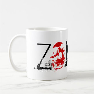 Zombie blood splatter and red skull - mug