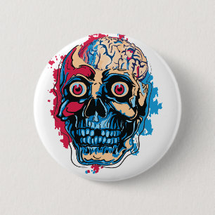 Zombie Brain 6 Cm Round Badge