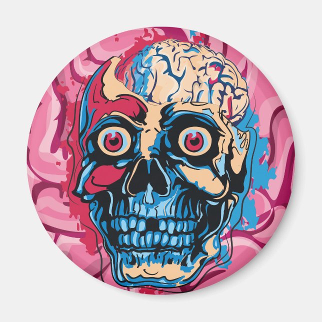 Zombie Brain Magnet (Front)