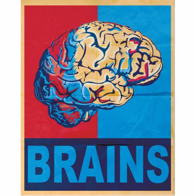 Zombie Brain Standing Photo Sculpture (Front)