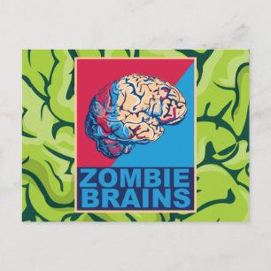 Zombie Brains Postcard