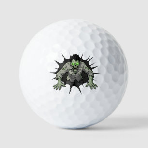 Zombie Breaking Through Wall Horror gift Golf Balls