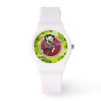 Zombie; bright green camo, camouflage watch