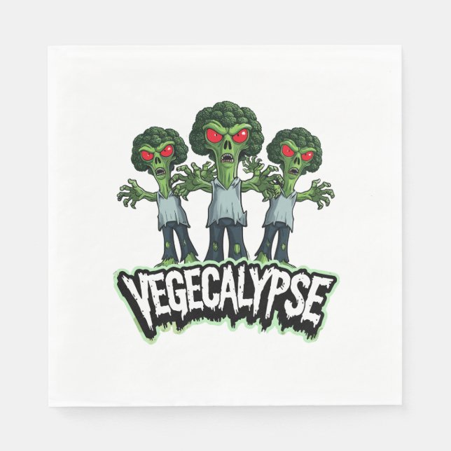 Zombie Broccoli - Vegecalypse Napkin (Front)