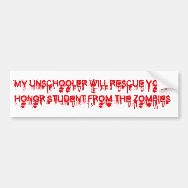 Zombie Bumpersticker Bumper Sticker (Front)