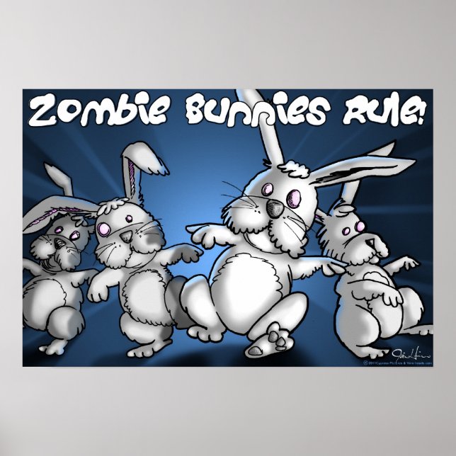 Zombie Bunnies Rule! Poster (Front)